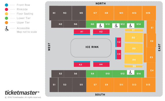 The Wonderful World of Disney On Ice Seating Plan at OVO Arena Wembley