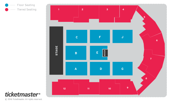James Blunt: The Who We Used to Be Tour Seating Plan at Utilita Arena Birmingham