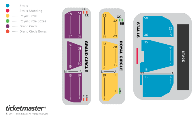 Seal Seating Plan at London Palladium