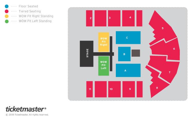 The Vamps: Four Corners Tour Seating Plan at Utilita Arena Birmingham