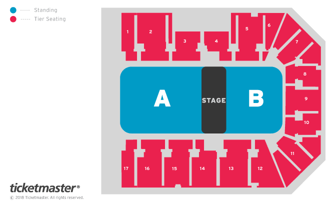 Mumford & Sons Seating Plan at Resorts World Arena