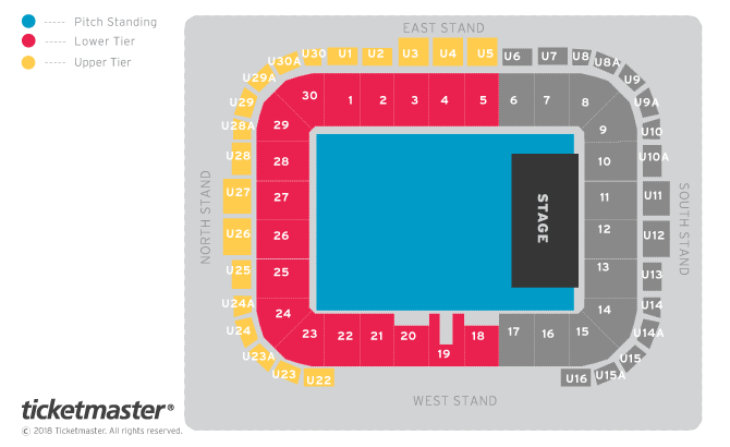 Rammstein - ADMIN EVENT Seating Plan at Stadium MK
