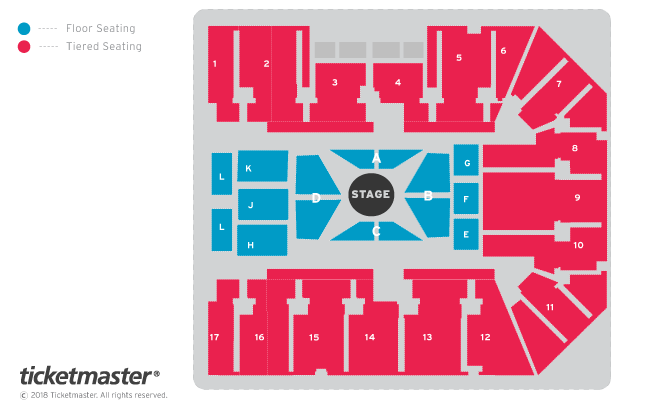 Russell Howard - Respite Seating Plan at Resorts World Arena