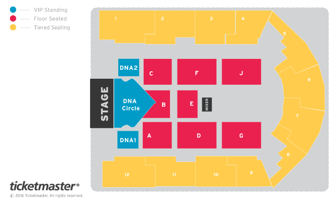 Backstreet Boys: Dna World Tour Seating Plan at Utilita Arena Birmingham
