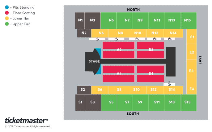 Jonas Brothers Seating Plan at OVO Arena Wembley