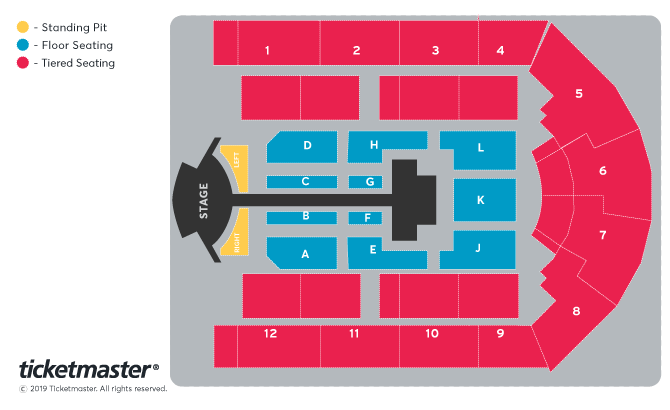Jonas Brothers Seating Plan at Utilita Arena Birmingham