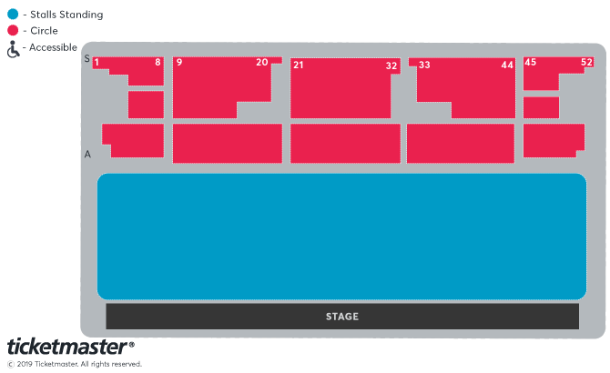 Venue seating chart for Rick Stein for reference only