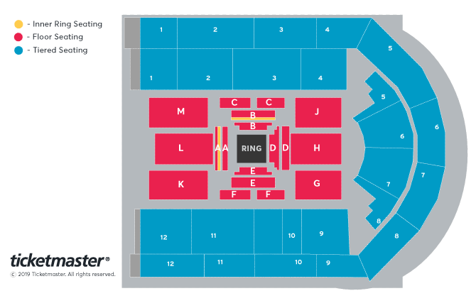 FRANK WARREN Presents MIDLANDS MAYHEM Seating Plan at Utilita Arena Birmingham