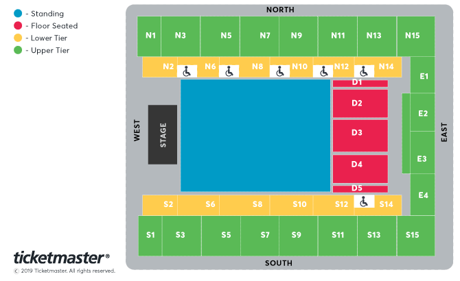 Robbie Williams Seating Plan at OVO Arena Wembley