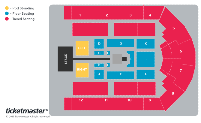Harry Styles - Love On Tour Seating Plan at Utilita Arena Birmingham