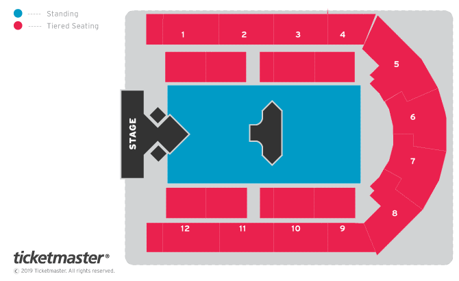 Dua Lipa: Future Nostalgia Tour Seating Plan at Utilita Arena Birmingham