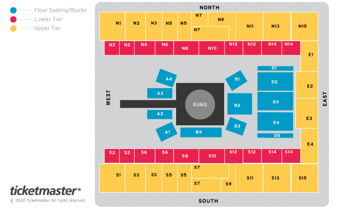 Bellator London Seating Plan at OVO Arena Wembley