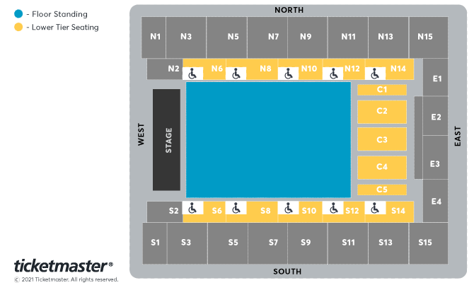 Gary Numan Seating Plan at OVO Arena Wembley