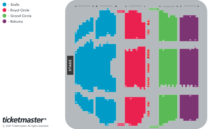 Bonnie & Clyde in Concert Seating Plan at Theatre Royal Drury Lane