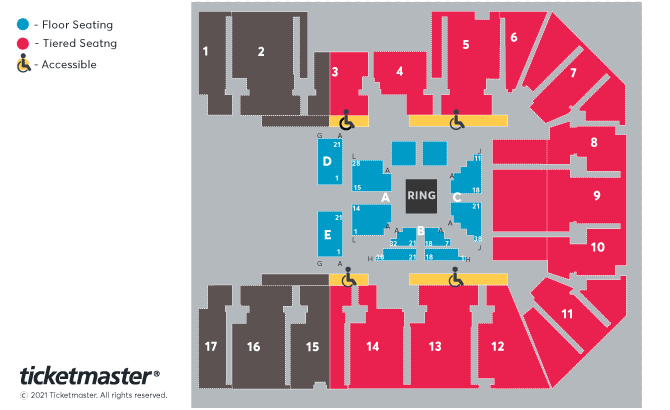 Boxxer Presents Sky Sports Fight Night Seating Plan at Resorts World Arena