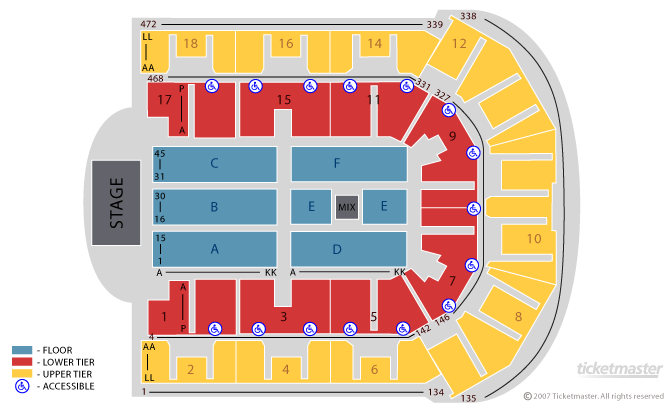 Donny Osmond Seating Plan at M&S Bank Arena