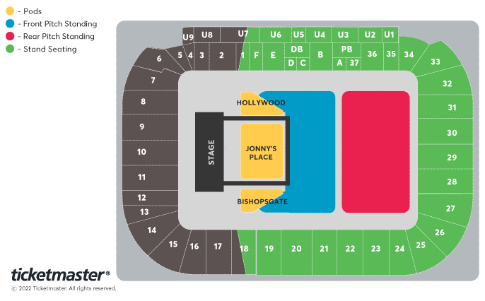 Harry Styles: Love On Tour 2023 Seating Plan at Coventry Building Society Arena