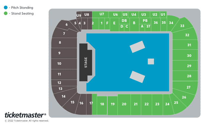 Arctic Monkeys Seating Plan at Coventry Building Society Arena