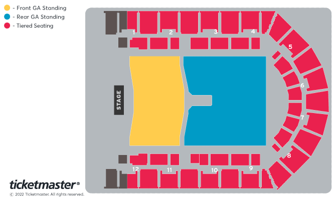 blink-182 - Tour 2023 Seating Plan at Utilita Arena Birmingham