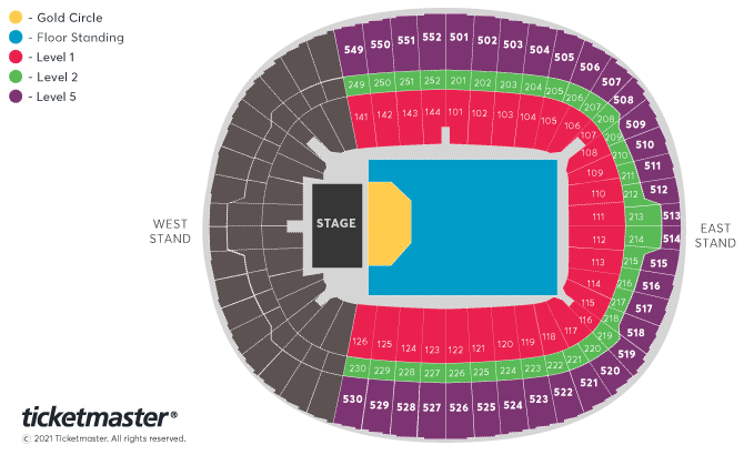 Blur Seating Plan Wembley Stadium
