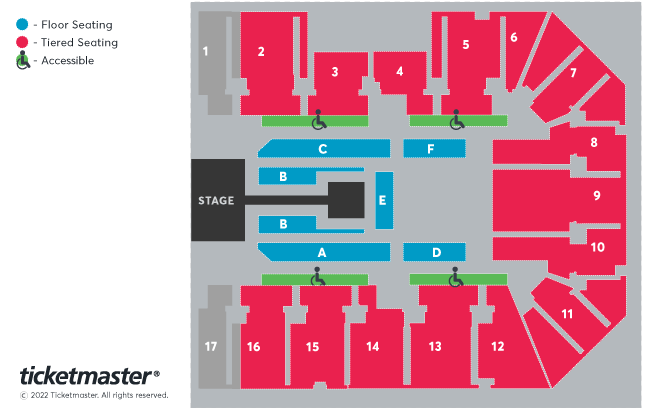 Michael Bublé Seating Plan at Resorts World Arena