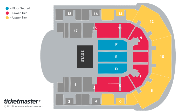 The Overlap: Live on Tour Seating Plan at M&S Bank Arena