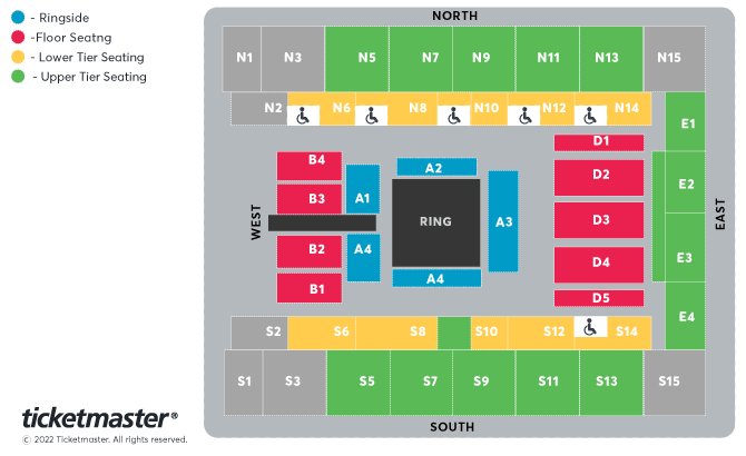Beterbiev v Yarde: Unified Light Heavyweight World Title Seating Plan at OVO Arena Wembley