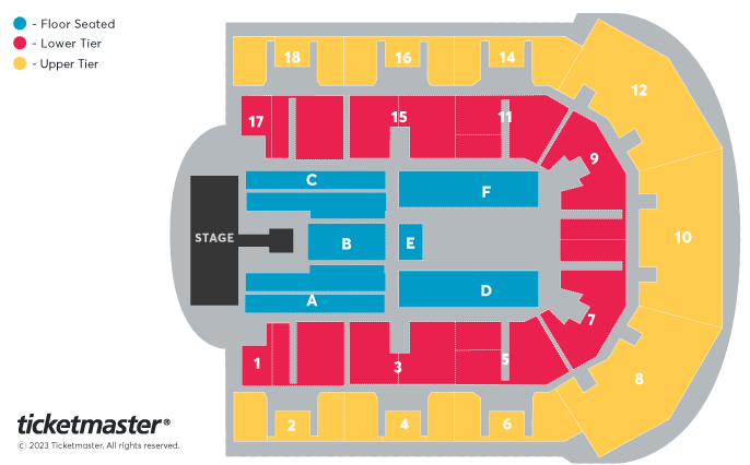 JLS Seating Plan at M&S Bank Arena