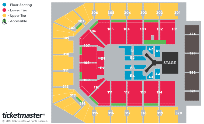 Jonas Brothers: FIVE ALBUMS. ONE NIGHT Seating Plan at Co-op Live