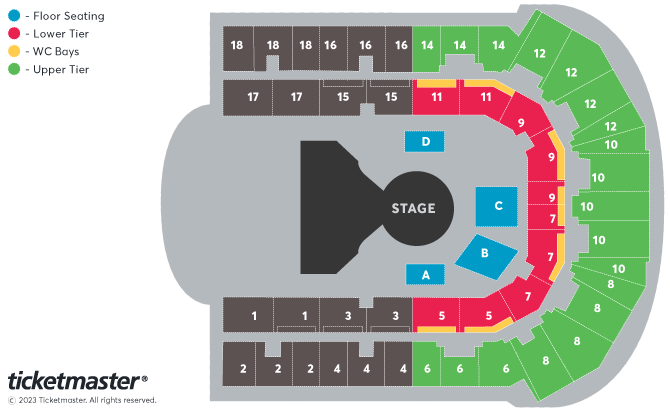 Cirque du Soleil: OVO Seating Plan at M&S Bank Arena