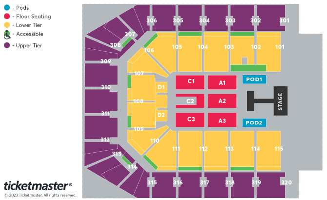 Hits Radio Live Seating Plan at Co-op Live