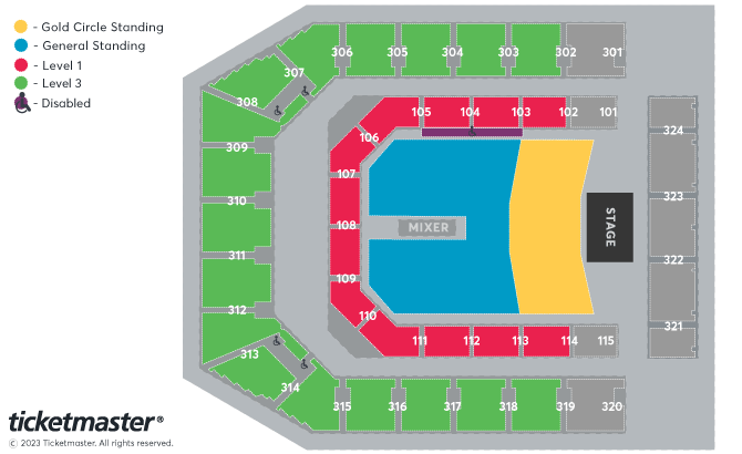 Bullet For My Valentine + Trivium Seating Plan at Co-op Live