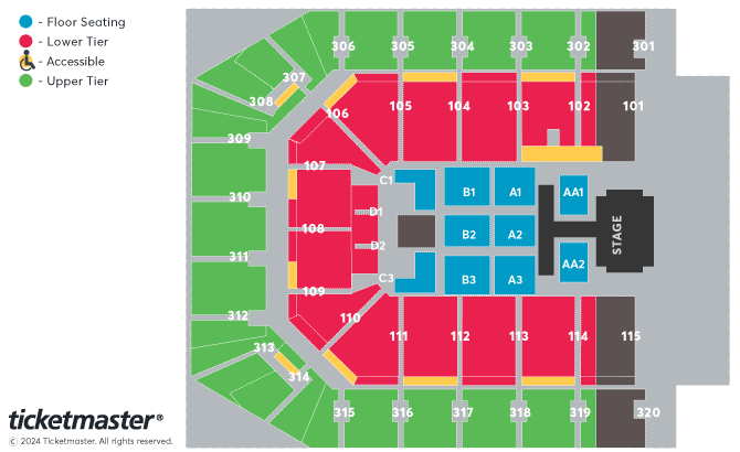 Dude Perfect Seating Plan at Co-op Live