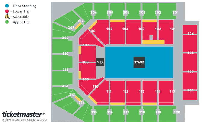 Billie Eilish - Hit Me Hard and Soft: the Tour Seating Plan at Co-op Live
