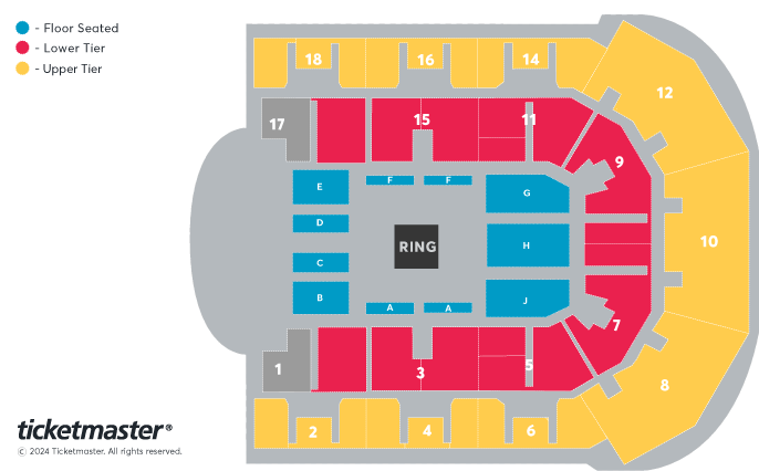 World Championship Boxing - Nick Ball v Ronny Rios Seating Plan at M&S Bank Arena