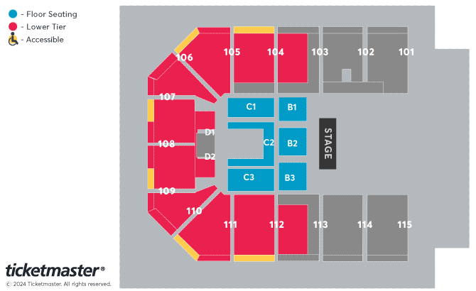 Gregory Porter Seating Plan at Co-op Live