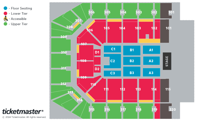 John Bishop - 25 Years of Stand Up Seating Plan at Co-op Live