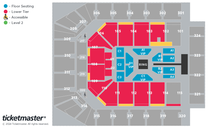 MF & DAZN: X Series 20 - Fury V Till Seating Plan at Co-op Live