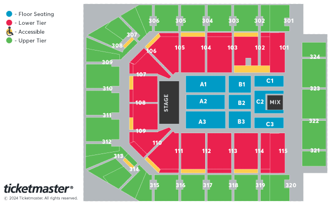 Young Voices In Concert Seating Plan at Co-op Live