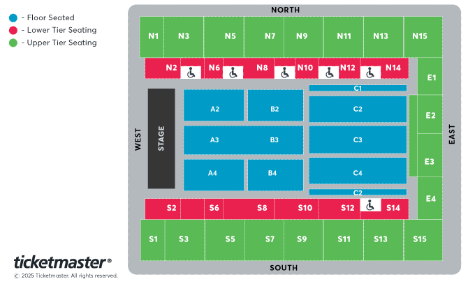 Ricky Gervais - Mortality Seating Plan at OVO Arena Wembley