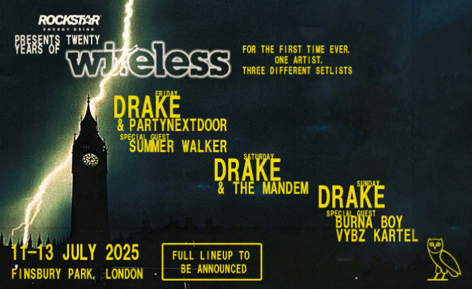 Venue seating chart for Wireless Festival for reference only
