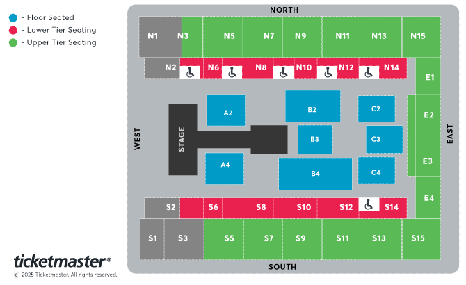 Sodagreen - 20th Anniversary Concert Tour Seating Plan at OVO Arena Wembley