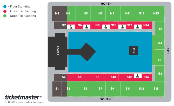 Volbeat: Greatest Of All Tours Seating Plan at OVO Arena Wembley