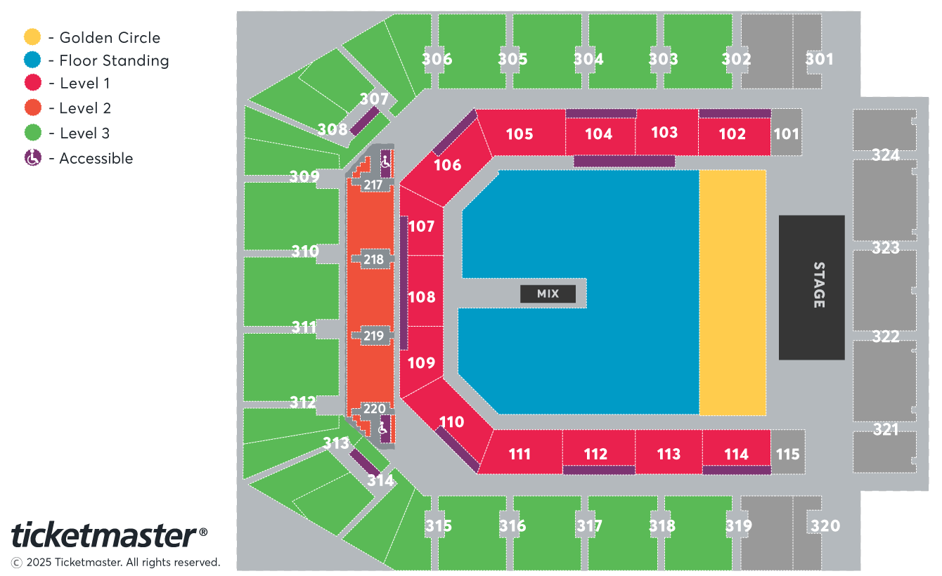 VYBZ KARTEL - The Worl' Boss Tour Seating Plan at Co-op Live