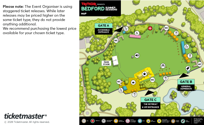 Seat map - Bedford Park