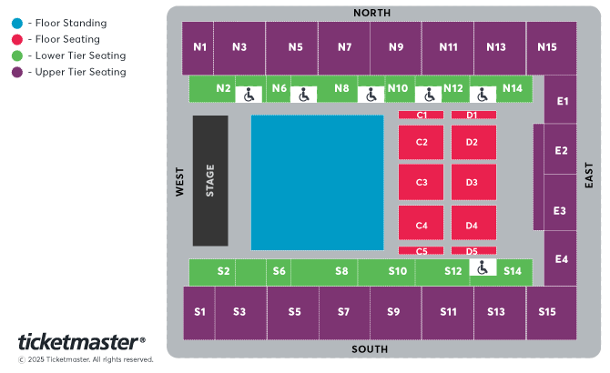 Jordan Davis - Ain't Enough Road Tour Seating Plan at OVO Arena Wembley