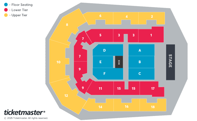 Manilow - The Last Last Concert Seating Plan at M&S Bank Arena