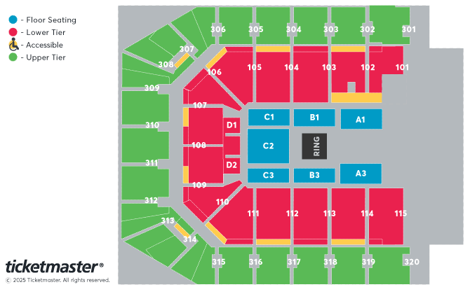 AEW: Dynamite Seating Plan at Co-op Live