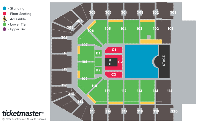Laufey Seating Plan at Co-op Live