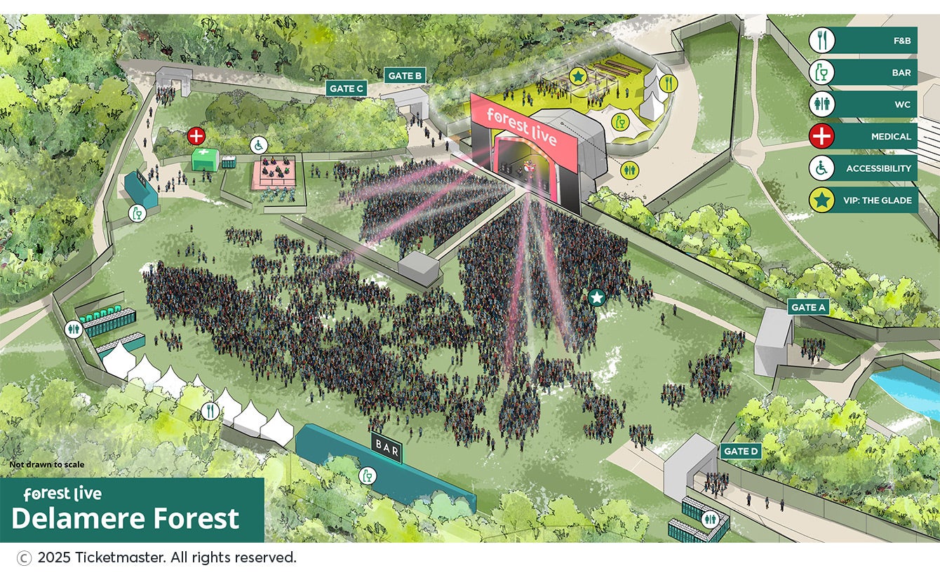Venue seating chart for McFly for reference only